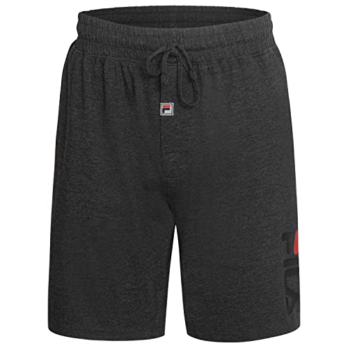 Image of Fila Men's 100% Brushed Jersey Pajama Night Sleep Short, Various Pack Size Options (Single Pack or 2 Pack)