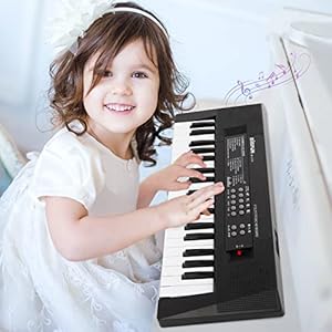 m zimoon Kids Piano Keyboard, 37 Keys Electronic keyboard Portable Musical Piano with Microphone and Power Connector…