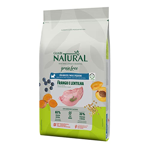 Ração Guabi Natural Grain Free Cães Adultos Raças Mini Pequeno Frango e Lentilha 1 kg