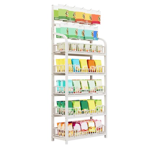 【Ampiamente utilizzato】Il nostro espositore for snack è un'ottima scelta for minimarket, negozi di frutta e verdura, cucine domestiche, camere da letto, studi, bagni e altri ambienti commerciali, for catturare l'attenzione dei clienti. È anche una comoda soluzione salvaspazio for mantenere la casa ordinata e organizzata.