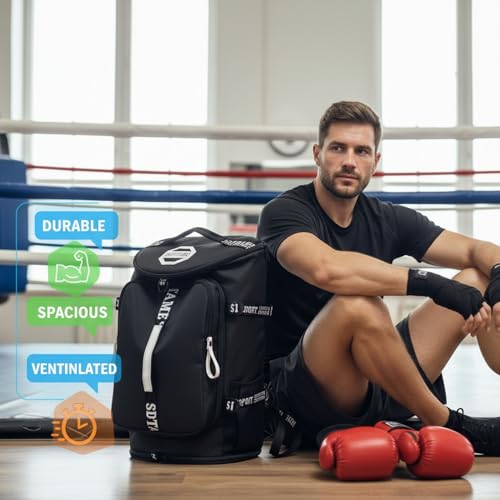 Image of SDTAME Gym Duffel Backpack with Shoe Pocket & Laptop Sleeve