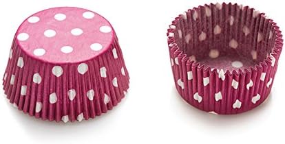 Decora 200 Pieces Dotted Baking Cup, 50 x 32 mm, Fuschia