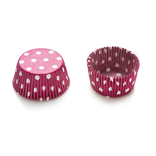 Cápsulas de papel para magdalenas DECORA fucsia con lunares en pack de 2000