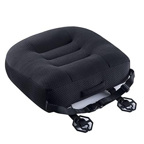 WYJHNL Coussin de siège ergonomique orthopédique pour chaise de bureau/voiture, coussin de siège/rehausseur de siège auto adulte pour fesses, douleurs au dos, sol, chaise noire Cover