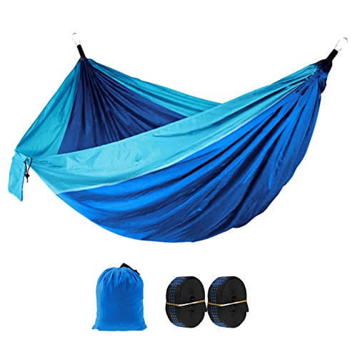 Camping Hammock,Double & Single Portable Hammock with 2 Tree Straps,Lightweight Parachute Nylon Hammocks,Travel Hammock for Hiking,Backpacking,Hunting,Outdoor,Beach,Camping