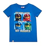 LEGO Ninjago T-Shirt Jungen Shirt (Blau, 116)