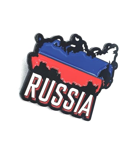 Rosja rosyjska flaga mapa emaliowana metalowa przypinka odznaka