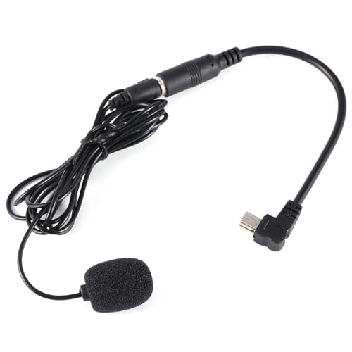 Xiuganpo Micrófono Externo de 3,5 Mm, Micrófono con Clamp/Holder de Alta Sensibilidad para Hero4 3/+, Cable de Transferencia de Audio Liviano y Elegante para Actividades Al Aire Libre