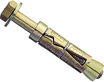 Elegant Casa 8 mm Wall Anchor Fasteners, Rust-Proof Expansion Screws for Concrete Walls Mounting Shelves Cabinets, Other Furniture (Gold, 12 Pcs) Head Set