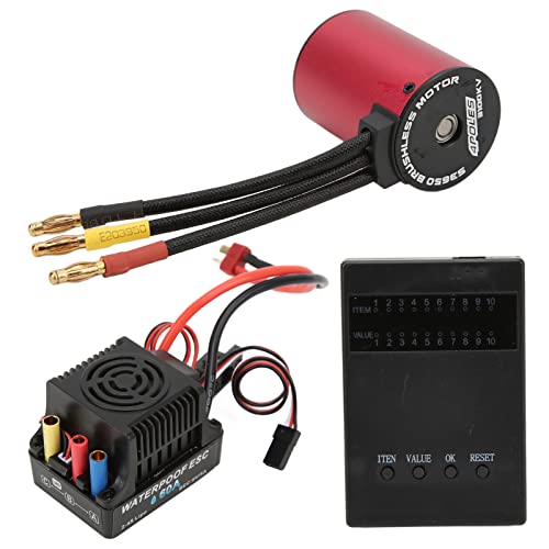 SIWOTED �h�� RC S3650 3100KV �u���V���X���[�^�[�Z�b�g 60A ESC �ƃv���O���~���O�J�[�h�t�� 1/10 RC �J�[�p