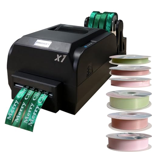 flatpincololee Máquina Impresora de Cinta Satinada con 6 Cintas, para Cintas con un Ancho de 12 a 20mm, admite la impresión de Cintas satinadas, Cintas de poliéster, Cintas, Cintas de Nailon, etc.