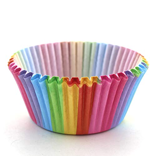 Warmbuy Rainbow Cupcake Papers Baking Cup Liners, 300 Pcs #TOP1