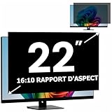 3.【Confidentialité Avancée】 - Notre filtre de confidentialité 22 pouces, doté d'un filtre multicouche avancé, obscurcit l'écran de votre ordinateur lorsque vous le regardez de côté, tout en conservant une image cristalline lorsqu'on le regarde de face. Il protège également vos yeux contre les reflets, les UV et la lumière bleue nocifs. [Remarque : il ne bloque pas la visibilité directement derrière vous, quelle que soit la distance.]