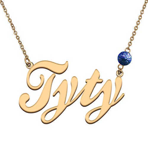 HUAN XUN Custom Choker Birthstone Tyty Name Necklace Best