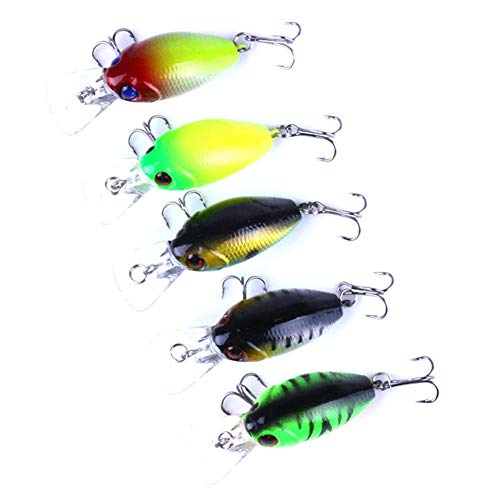 Ogquaton 5 Pcs/lot Leurre De Pêche Kit en Plastique Artificielle Crankbait Wobbler Appât De Pêche Tackle Set De Haute Qualité - Image 5
