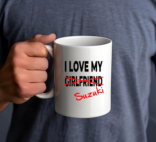 signkitsuk I Love My Girlfriend x Suzuki 11oz Mug – Funny, Sarcastic Coffee Mug for Enthusiasts – Humorous Gift for Him, Her, or Yourself, Valentines, Birthdays - Image 3