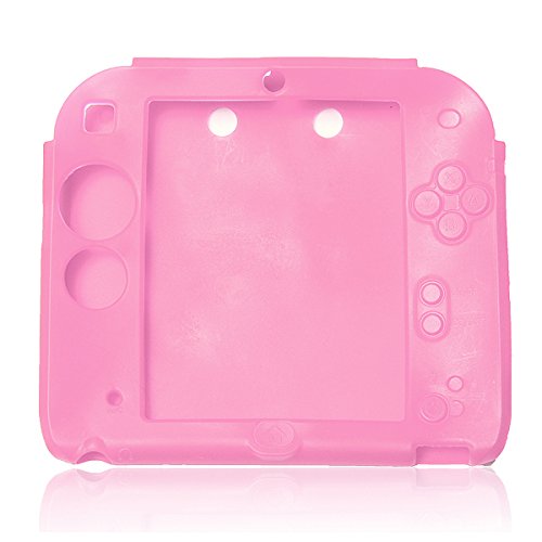 C-FUNN Soft Silicone Rubber Gel Bumper Skin Case Cover for Nintendo 2DS - Pink