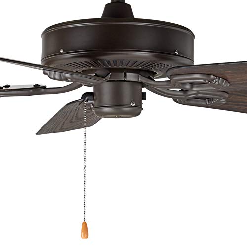 Amazon Basics 52-Inch Indoor Outdoor Ceiling Fan, Five Dark Walnut Blades, Oil-Rubbed Bronze Finish #TOP2