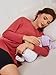 Ecavus Women's Oversized Nursing Shirts with Hidden Zipper Long Sleeve Breastfeeding Shirts Side Split Maternity Tops