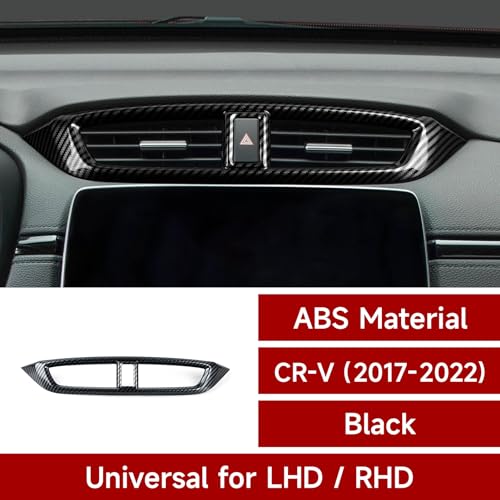 Image of Center Air Vent Outlet Panel Decals for Honda CR-V 2017-2022 Accessories CRV ABS Carbon Fiber Stickers