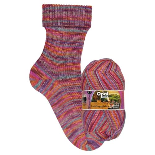Opal Lieblingsplatz (425m) 4-fädig Garn - Wollmischung, zum Stricken von warmen Socken mit einzigartigen Farbmustern, 11463, 1 x 100g