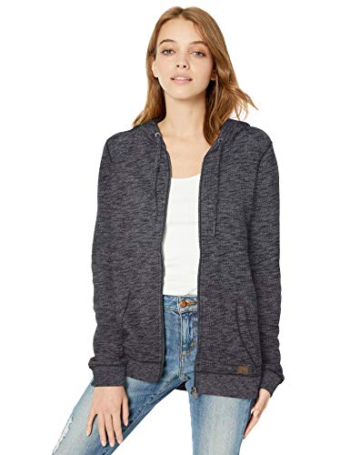 Roxy Women's Trippin Zip Up Fleece Sweatshirt, Mood Indigo, XS