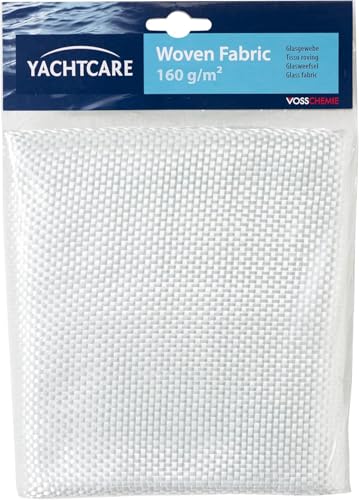 Yachtcare Glasgewebe - Flächengewicht 160G/M - Weiß | Inhalt 1M | Hochwertiges Verstärkungsmittel für Reparaturen mit Polyesterharz und Epoxidharz