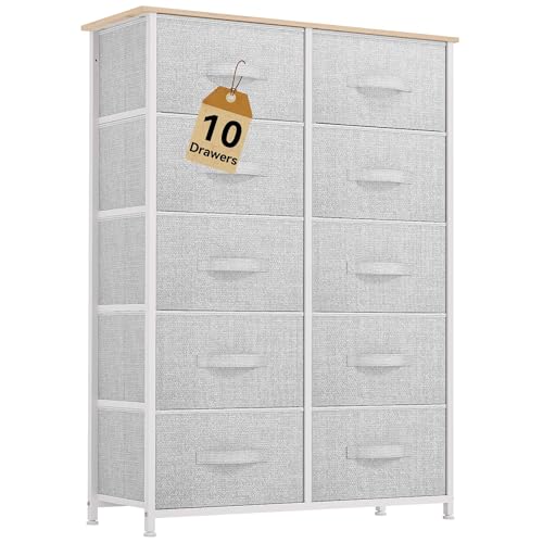 DWVO fabric dresser with 10 drawers