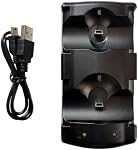 Compatible/Replacement PS3 Controller Charger Station 2 in 1 with LED Light Indicator, Charging Cable, Charging Dock for PlayStation 3 PS3 Dual Controller and Move Controller