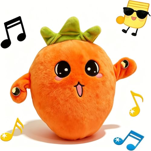 Baby Musical Sensory Toy,nteractive Musical Plush Toy with Sounds，Sensory Activity Learning Educational Kid Toy,Fun Christmas and Birthday Gifts Suitable for Multiplayer interaction (Orange Radish)