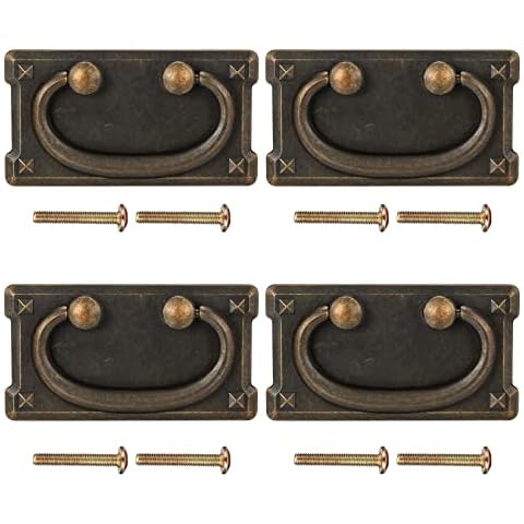 pzihao Tiradores Muebles Antiguos Vintage - 4 Piezas Cover