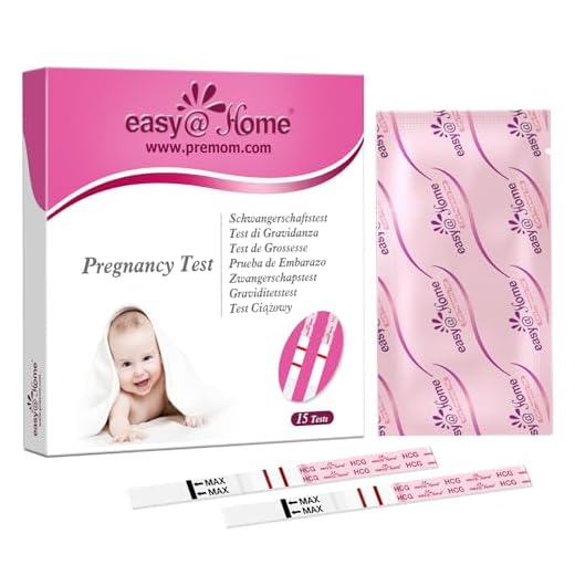 Easy@Home 15 Prueba de Embarazo UltraSensible: Test Rápido de hCG 10 mUI/ml de Orina con App Inteligente Premom丨Tira Reactiva de Embarazo Temprana