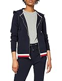 Tommy Hilfiger Mujer Sudadera con Capucha y Cremallera Heritage Zipper, Azul (Midnight), S
