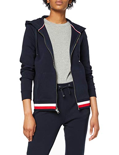 Tommy Hilfiger Damen Hoodie mit Reißverschluss Heritage Zipper, Blau...