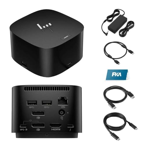 Station d'accueil HP Thunderbolt G4 120W avec câbles HDMI DP USB-C