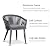 PURPLE LEAF 7 Pieces Outdoor Dining Set with Patio Aluminium Dining Table and Wicker Rattan Chairs Modern Furniture Cushions Sets for Backyard Indoor Decor Kitchen Grey