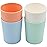 WeeSprout Bamboo Toddler Cups, 10 oz Set of Four, Babies, Big Kids & Toddlers, Made With All Natural Bamboo, Dishwasher Safe (Pastel Coral, Blue, Mint & Off White, 10 oz (Without Lids))