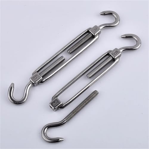 Tensor para cables Turnbuckle M6 M8 de acero inoxidable con broche de botón en forma de diamante, ideal para tensar cuerdas y redes de sombra miniatura 4