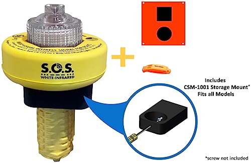 Sirius Signal C-1004 Sos One Color And Infrared Visual Distress Signal With Storage Mount, Daytime Distress Flag, And Whistle - Cg Approved #TOP2