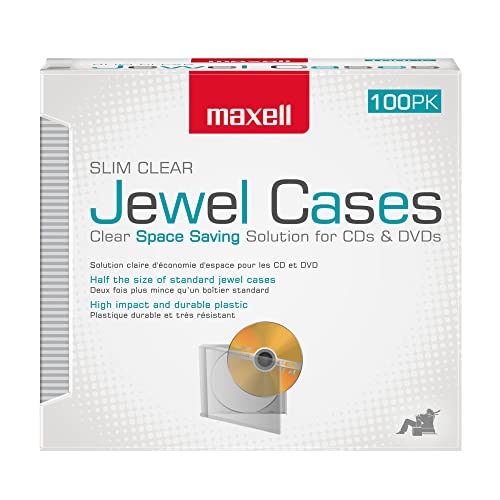 Maxell® Slim Jewel Cases, Clear, Pack Of 100 #TOP3