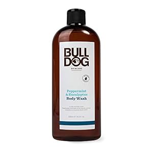 Bulldog Mens Skincare and Grooming Body Wash, Peppermint and Eucalyptus, 16.9 Fl Oz