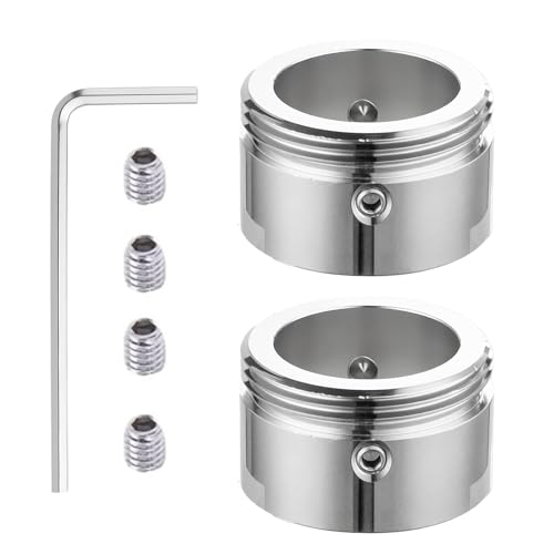 Radiator Thermostat Adapter M30 x 1.5 304 Stainless Steel Heating Valve Adapter for RA/RAV/RAVL Valves, Thermostat Adapter with Hex Key Radiator Accessories for Danfoss Radiator Valves Pack of 2