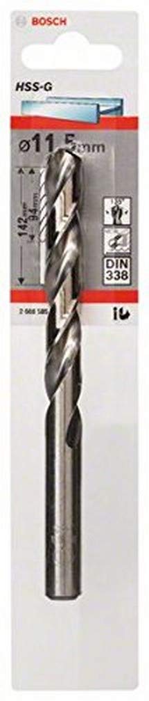 Bosch Bosch Professional 1x Metal drill bits HSS-G DIN 338 (for metal, Ø 11.5 x 94 x 142 mm, Accessory Drill Driver)