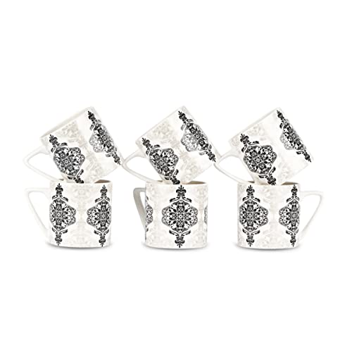 Image of Dandy Lines Puja Black and White Madrid, Set of 6, 35028