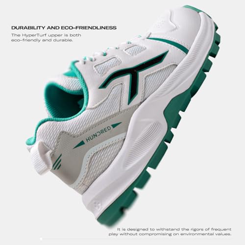 Image of Hundred HyperTurf Cricket Shoes | TerraSpike Rubber Studs Men | Embedded Support Plate for Stability | Lightweight & Durable | Ideal for Turf, Ground & Hard Surfaces