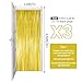 JVIGUE 3 Pack Foil Curtains Metallic Foil Fringe Curtain for Birthday Party Photo Backdrop Wedding Event Decor (Gold)