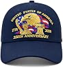 Gorra de Béisbol Ajustable Bordada 250 Aniversario EUA para Hombre y Mujer 8