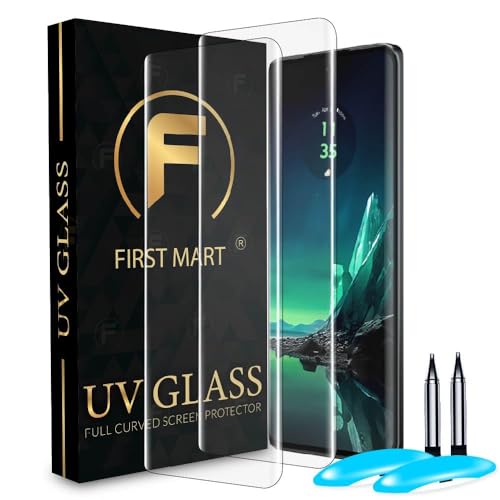 Image of FIRST MART Military-Grade UV Tempered Glass For Motorola Edge 40 Neo 5G and Moto Edge 40 5G (6.7 Inch) With Easy Installation Kit | Edge-To-Edge Protector Coverage | Crystal Clear, Pack of 2