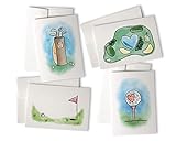 Golf Love Greeting Cards Variety Pack - 24 Note Cards with Envelopes