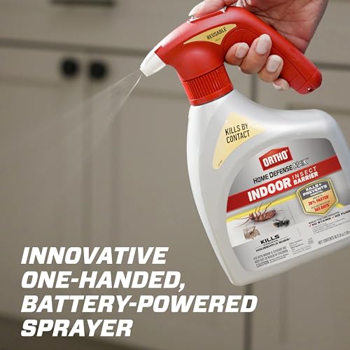 Image of Ortho Home Defense Max Indoor Insect Barrier Battery-Powered Sprayer - Ready-To-Use Indoor Bug Spray, Kills Ants, Roaches, Spiders, Fleas and Ticks, 1.5 L
